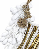 COLLANA CASCATA BIANCA E PETALI