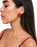 CORAL FLOWER EARRINGS
