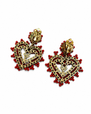 ORECCHINI CUORE CORALLO