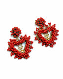 ORECCHINI CUORE CORALLO
