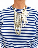 WHITE WATERFALL NECKLACE AND PETALS
