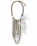WHITE WATERFALL NECKLACE AND PETALS