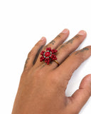 ANELLO FIORE PERLINE