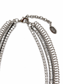 COLLANA MULTI CHAIN CRYSTAL SILVER