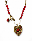 CORAL HEART NECKLACE
