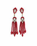 ORECCHINI FRANGE CORALLO