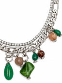 COLLANA CON CHARMS DI PIETRE VERDI
