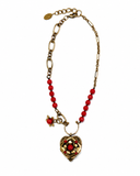 CORAL HEART NECKLACE