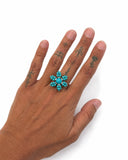 ANELLO FIORE PERLINE
