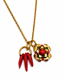 FLOWER AND CORAL NECKLACE