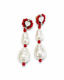 HEART AND PEARL EARRINGS