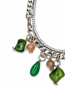 COLLANA CON CHARMS DI PIETRE VERDI