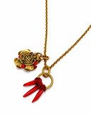 FLOWER AND CORAL NECKLACE