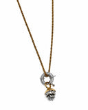 COLLANA CON MOSCHETTONE GIOIELLO E PENDENTE