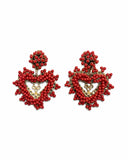 ORECCHINI CUORE CORALLO