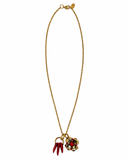 FLOWER AND CORAL NECKLACE