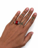 ANELLO SFERA E BAGUETTE