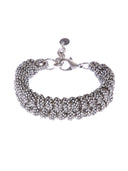 Bracciale intreccio di tubolari strass