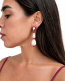 HEART AND PEARL EARRINGS
