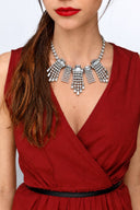 JEWEL NECKLACE WITH GEOMETRIC CRYSTALS