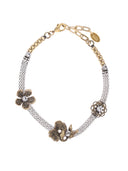 CHOKER DI STRASS E FIORI
