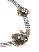 CHOKER DI STRASS E FIORI
