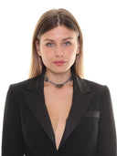 CHOKER DI STRASS E FIORI
