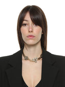 NECKLACE WITH METAL FLOWERS