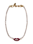 COLLANA CON BOCCA RICAMATA