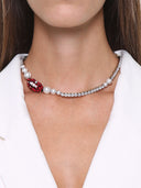 COLLANA CON BOCCA RICAMATA