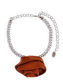 CHOKER CON ROSA SATIN