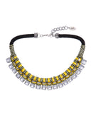 COLLANA CORDA E PIETRE CRISTALLO