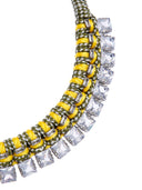 COLLANA CORDA E PIETRE CRISTALLO