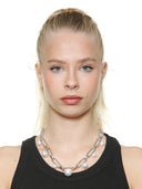 COLLANA CATENA CON PERLE