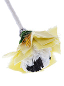COLLANA CON FIORE E TUBOLARE PERLINE