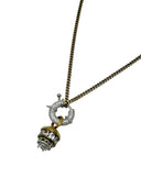 COLLANA CON MOSCHETTONE GIOIELLO E PENDENTE