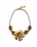 COLLANA STRASS CON MAXI FIORE GIOIELLO