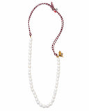 COLLANA PERLE DI FIUME E CORDONCINO MULTICOLOR