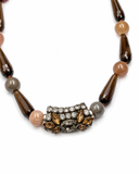 COLLANA JEWEL BEADS AMBRA E CRISTALLO