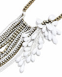 COLLANA CASCATA BIANCA E PETALI