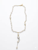 PEARL NECKLACE WITH JEWELED PENDANT