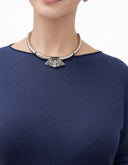 RIGID CHOKER WITH CENTRAL JEWEL