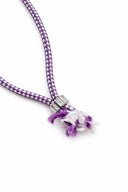 COLLANA CORDONCINO COLORATO E PENDENTE GEOMETRICO CRISTALLO