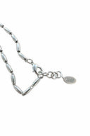 COLLANA FRANGE CRISTALLO E PIETRA VIOLA OVALE