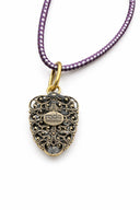 COLLANA CORDONCINO COLORATO E PENDENTE GOCCIA GIALLA