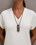 COLLANA CHAIN CRYSTAL CON PIETRA OVALE