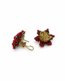 CORAL FLOWER EARRINGS