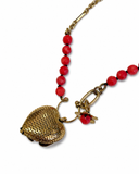 CORAL HEART NECKLACE