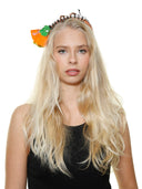 HEADBAND WITH PEARLS AND FABRIC FLOWER