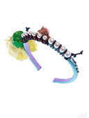 HEADBAND WITH PEARLS AND FABRIC FLOWER